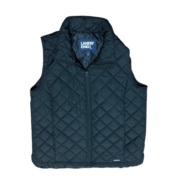 Lands' End Jackets & Blazers - Lands’ End Black Quilted Vest - Women’s Large/Tall (L/T)